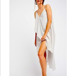 Free People Looks Like Layers Shimmery silver Midi Dress